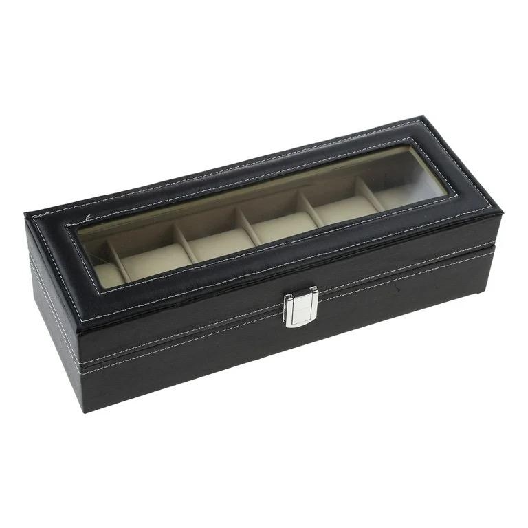 Milue Universal 6 Slot Watch Jewelry Storage Box for Valentine's Day Wedding