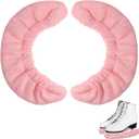 Coolrunner Ice Skate Blade Covers, Sports Blade Cover Skate Blade Protector for Hockey Skates, Figure Skates and Ice Skates, Black (Medium, Pink)