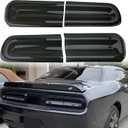 for Challenger Smoked Tail Light Covers Rear Light Guards Exterior Accessories for Dodge Challenger 2015-2024 Taillight Covers Rear Guard Trim Kit Exterior Frame (Smoke Black 4Pcs)