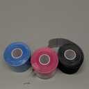 Kinesiology Tape Pro Athletic Sports (3 Rolls,60 Precut Strips) Waterproof Breathable Latex Free Tape for Ankle Wrists Knees Elastic Running Tennis Swimming Football Sports Activities Tapes (Mix) (Black+blue+pink)