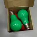 Red Green Light Bulbs - [ 4 Pack ]- 9W60W Equivalent E26 Base LED Colored Light Bulb for Festivals Party Christmas Bar Events Home Decor (2 Red & 2 Green)