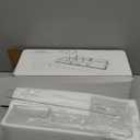 Clear Acrylic Desk Organizer 4-Piece Desk Kit + Free Complimentary Acrylic Ruler, Desktop Organization for Office or Home