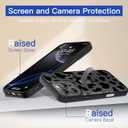 OOK for iPhone 16 Pro Max Case with Screen Protector, Cute Cow Print Design with Adjustable Finger Strap Kickstand Full Body Protection for Women Men Phone Cover-Black