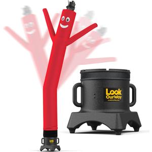 LookOurWay Air Dancers Wacky Waving Inflatable Tube Man Set - 10 Feet Tall Inflatable Dancing Man with Blower - Red
