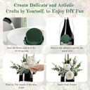 Flower Foam Holders, 12 Pcs Green Round Floral Foam with Adhesive & 38Yd Wire for Wine Bottle Arrangements, Wedding Centerpieces, DIY Fresh/Dried Artificial Flowers Decor
