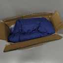 Rectangular Stool Cushion Set of 2, Soft Saddle Stool Cushions with Ties, Nonslip and Washable, Dark Blue, 18 x 10.5 x 4 Inch