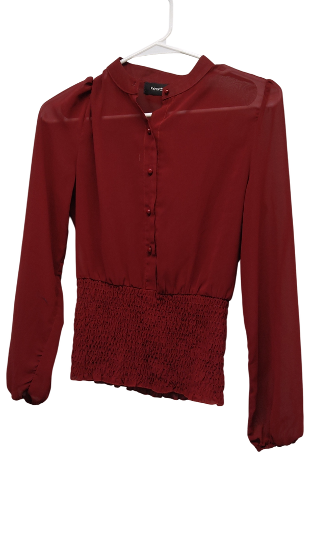 Heartbeat Blouse Red Size XS