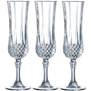 Champagne Flutes Champagne Glasses set,White Wine Glass Set, Medium 5.4 oz Champagne Flutes, Set of 3
