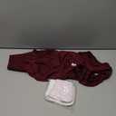 HEYWEAN Full Body Dog Diaper with a Puppy Nappies Physiological Dog Surgery Recovery Suit for Male Female Dogs (Medium, WineRed)