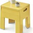 Nightstand Bedside with Storage Space, Multifunctional Colorful Plastic End Table Small Side Table for Bedroom, Dorm and Small Spaces, Easy Assembly(14.7" D x 11.8" W x 15.8" H, Yellow)
