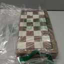 Chess Set 15'' Chess Board Wooden Magnetic Folding Chess Board Set for Adults & Kids Checkers Game for Kids Portable Travel Chess Game for Beginner 2 Extra Queens (Walnut Color)