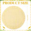 Moukeren 1 Pieces Checkered Tablecloth with Ruffle 70 Inch Round Hem Farmhouse Table Cover for Kitchen, Wedding, Party, Indoor Outdoor Picnic and Daily Decor, Cotton Fabric