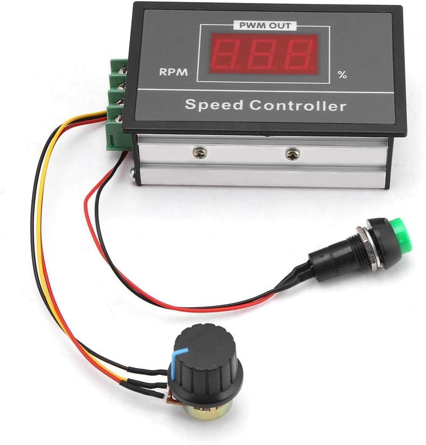 DC Speed Controller DC 6-60V 12V 24V 36V 48V 30A PWM DC Motor Speed Controller, Stepless Speed Regulation Start Stop Switch for Motor