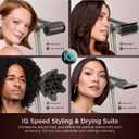 Shark SpeedStyle Pro Flex Professional Performance High-Velocity Hair Dryer System with Scalp Shield & IQ Speed Styling and Drying Suite, Lightweight, Ionic, No Heat Damage, Mocha Silver, HD542