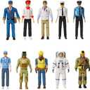 Beverly Hills Doll Collection Sweet Lil Family Dollhouse Figures - Firefighter, Police Officer, Doctor and More, Set of 10 Action Figure People Doll House Set, Pretend Play for Kids and Toddlers