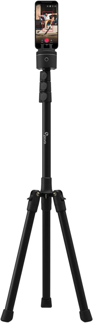 Pivo 63" Extendable Cell Phone & Camera Tripod with Sturdy, Lightweight, Portable, Foldable Stand for Video Recording with Universal 1/4"" Thread for DSLR, Smartphone, Action Camera & Pivo Pods