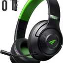 Wireless Gaming Headset for XBOX Series X|S|One, PC, PS5, PS4, Mac, Switch, Gaming Headphones with 2.4GHz, Bluetooth 5.4, 40MM 3D Stereo Sound, 40H Battery, Retractable Noise Canceling Mic,3.5mm Wired