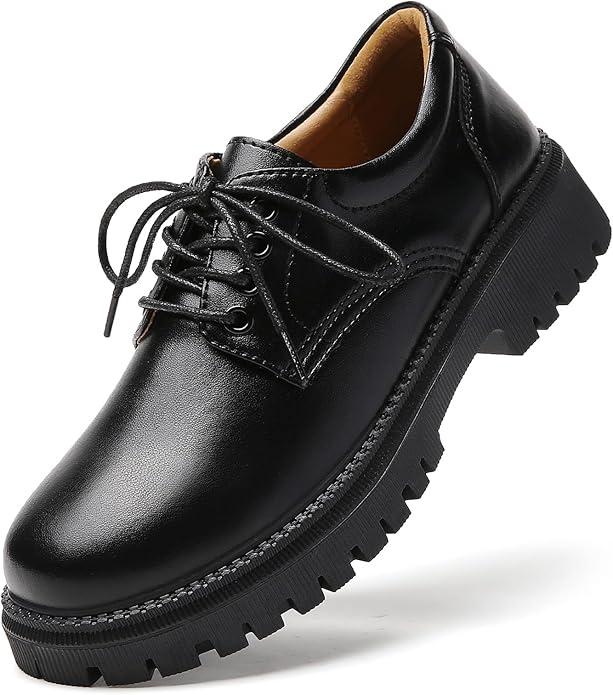 Oxford Shoes for Women Women's Oxford Shoes Platform Classic Lace Up Loafers Comfortable Dress Business Casual Work Office Oxfords Shoe for Ladies 8