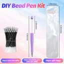 150 Pieces DIY Beadable Pen Kit 50 Plastic Ballpoint Pens with Refills & Bags, Beads Not Included School Supplies, Office Accessories & Craft Gifts for Students & Teachers (Multicolor)