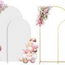 Wedding Arch Backdrop Stand Set of 2 With White Cover (7.2FT+6FT)