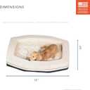 GUNNER Homestead Dog Bed – Orthopedic Memory Foam Pet Bed with Washable Cover, Durable Non-Slip Base, Bolstered Sides for Dogs, Comfortable Indoor Lounger, White, Small