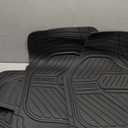 Coverado Car Floor Mats All Weather Waterproof Deep Dish Anti-Slip Car Mats Full Set, Heavy Duty Rubber Floor Mats for Cars, Universal Trim to Fit Automotive Floor Mats for Cars Trucks SUV, Black