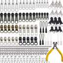 Meikeer 252-Piece Zipper Repair Kit with Replacement Zippers and Pulls, Universal Tools for Luggage, Bags, Jackets, and Outdoor Gear