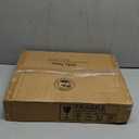 YUHFERA Sofa Armrest Tray Table for Couch - 360 Swivel Height Adjustable End for Small Spaces, Snack Side Table for Bed or Chair with Phone & Tablet Slot (Rustic,Standard) (Rich)