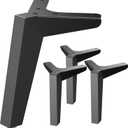 Metal Table Legs Bench Legs Heavy Duty Square Tube Desk Legs Furniture Legs for Coffee/Dining/Side Table (Triangle, 6 )
