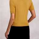 Women's Short Sleeve Sweater Crew Neck Knit Tops Dressy Casual Shirts (Beige, XL)