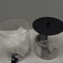 Glass Laundry Detergent Dispenser, 128 oz / 3.5L Fabric Softener Dispenser for Laundry Room Organization, Detergent Holder with Plastic Spigot (Black, 2 Pack)