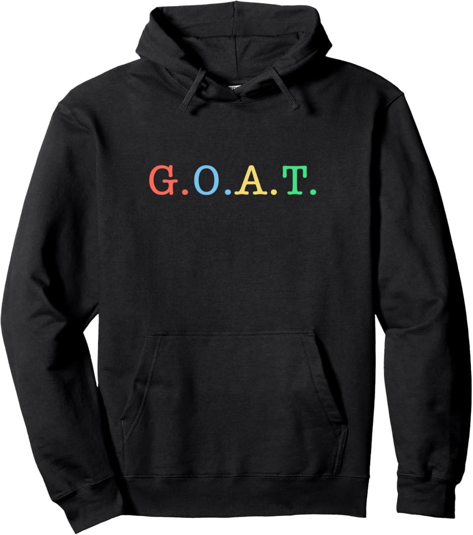 GOAT Greatest of All Time Rainbow All In Champions T-Shirt Pullover Hoodie L 