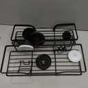 LEVERLOC Shower Caddy Suction Cup, 2 Pack Shower Shelves for Inside, Black Rustproof Metal Bathroom Storage NO-Drilling Bathroom Organizer with Large Capacity, Heavy Duty Storage Basket