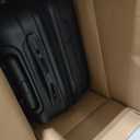 Samsonite Omni PC Hardside Expandable Luggage with Spinner Wheels, Checked-Medium 24-Inch, Black