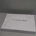 Yahi Red Light Photon Facial & Neck Mask with Remote Control, 7 Custom Modes with Infrared, Portable & Rechargeable with Timer for Home Use, 175 High-Density Light Beads, White