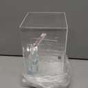 Acrylic Tarantula Enclosure Jumping Spider Enclosure with Front Opening Door 5.3 * 5.3 * 9 Inches Micro Habitat Terrarium for Small Tree Dwelling Reptiles, Spiders & Invertebrates (Enclosure&Feeder)