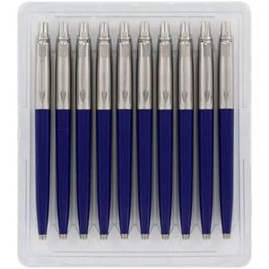 Parker Jotter London Standard Blue Retractable Ballpoint Pen, Blue Ink, 10/Pack