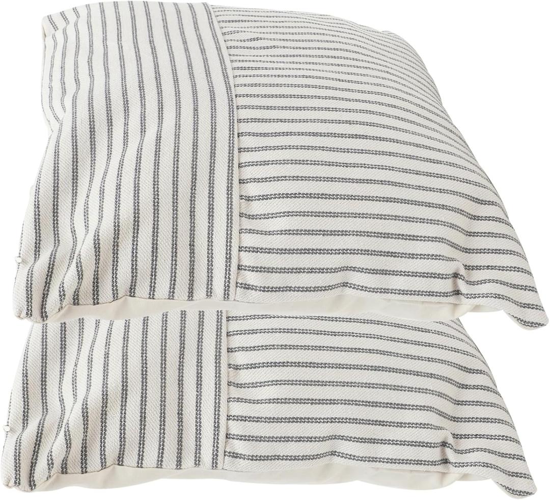 Unomor 2pcs Square Cushion Covers Cotton Linen Decorative Pillowcases for Sofa and Bedroom Stylish Home Decor for Chair and Living Room