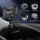 Car Phone Holder for Dashboard Cell Phone Mount for Car 360 Degree Rotation Clip Design Compatible with All Cell Smart Phones.