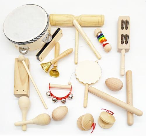 20-Piece Wooden Musical Instrument Set for Kids - Inspire Creativity and Family Fun (Music set001)