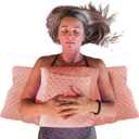Zomaple Mastectomy Pillow - Post Surgery Pillow, Mastectomy Recovery Must Haves, Breast for After Heart Surgery, Reduction & Augmentation Patients Sleeping, Recovery Seatbelt Protection-Surgery Gift (Peach Pillow Only)