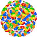 90 Pack Mini Beach Balls Bulk, 5-Inch Inflatable Rainbow Beach Balls for Kids, Ideal for Pool Toys, Beach Theme Party Decorations and Outdoor Games, Hawaiian Tropical Theme Decorations Supplies