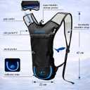 2 Pack Hydration Backpack Pack with 2L Hydration Bladder, TNYSPORT Lightweight Breathable Water Backpack with 3 Layer Pockets, Reinforced Shoulder Straps for Hiking Running Cycling