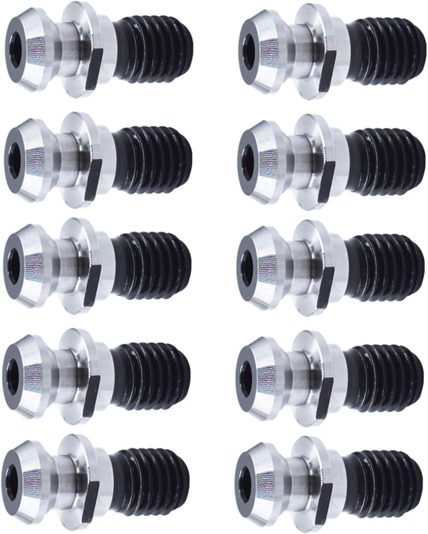 10 Pcs CAT40 45 Degree Pull Stud Retention Knob 0.74 Inch CAT40 Retention Knob Socket for CNC Machining Machines