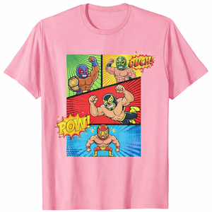  Lucha Libre Comic Book Mexican Wrestling Cartoon Wrestler T-Shirt Medium