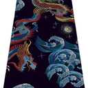 Nuveti Yoga Mat Print Extra Thick TPE Non Slip Fitness Exercise Mat with Carrying Bag,72"x24" Extra Thick 6MM Exercise & Workout Mat for Yoga, Pilates Fitness and Floor Exercises (Dragon)