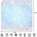 Bokeh Backdrop - 10x10ft Winter Wonderland Banner Snowflakes Sparkle Christmas Holiday Party Decoration Festive Photo Booth Blue White Violet Birthday Background(Not Real Glitter)