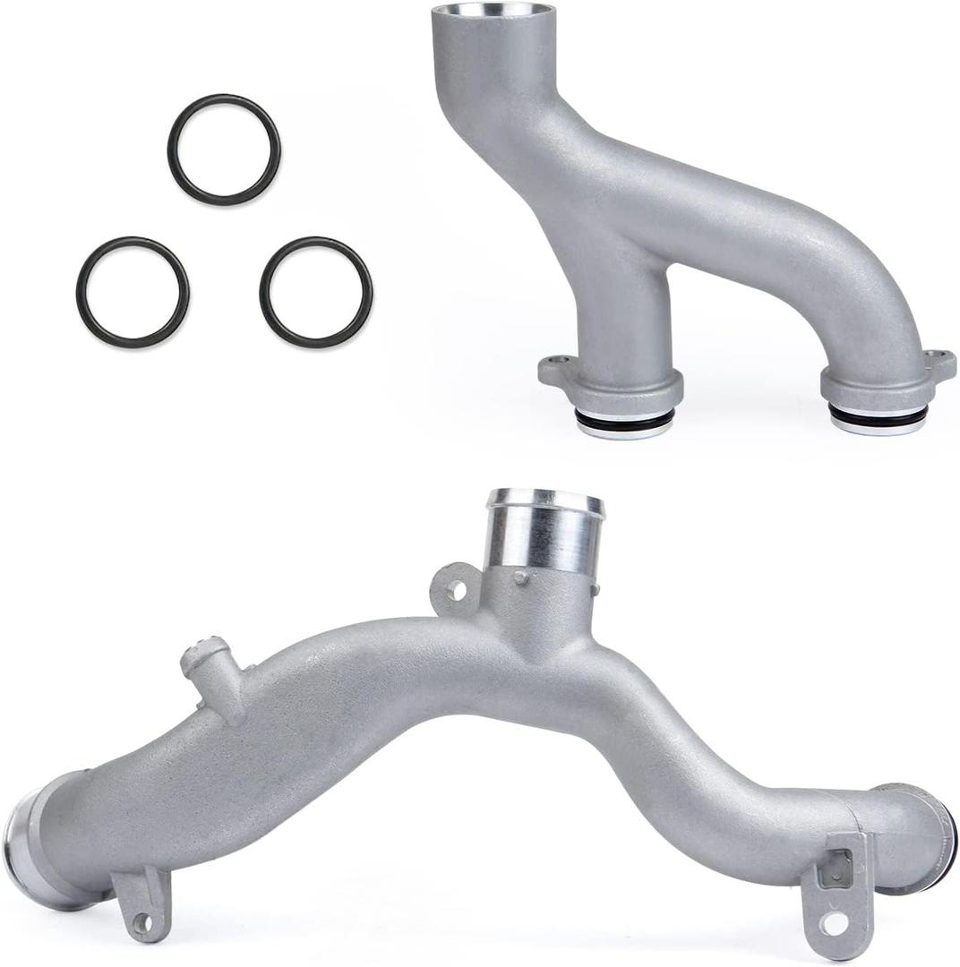 MITZONE Upgraded Coolant Pipe Water Outlet Compatible with 2010-2023 Land Rover Range Rover (Sport) LR4 Discovery Range Rover Velar Jaguar XJ XF XE F-Type F-Pace 3.0L 5.0L Supercharged