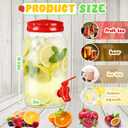 Havawish 2 Pcs 1 Gallon Plastic Beverage Dispenser with Spigot Clear Summer Kitchen Fridge Drink Dispenser for Parties Lemonade Juice Tea Beer Cold Water (Red,Cylinder)