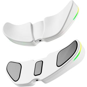 HornsX1 Right-Handed RGB Ergonomic Gliding Palm Rest for Mouse, Wrist Rest Pad, 3 RGB Lighting Modes, Reduce Wrist Pain, Anti-Fatigue, for Gaming/Office Work Casual Use - White, 1 PCS